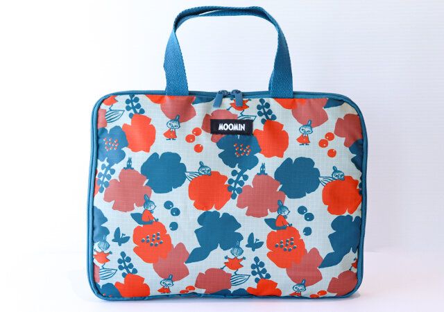 リンネル4月号付録 ムーミン 衣類をスリムに収納！リトルミイのファスナー圧縮ポーチ 正面