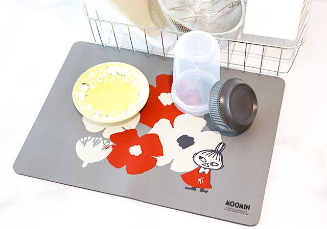 リンネル4月号付録 宝島社スペシャル号 ムーミン リトルミイの珪藻土入りやわらか吸水マット 使用例