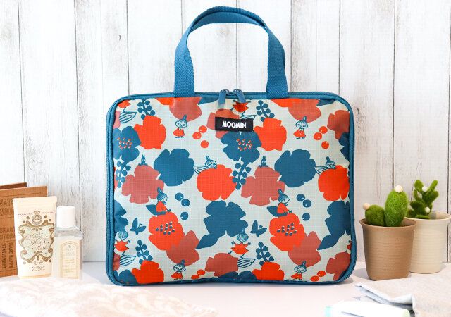リンネル4月号付録 ムーミン 衣類をスリムに収納！リトルミイのファスナー圧縮ポーチ