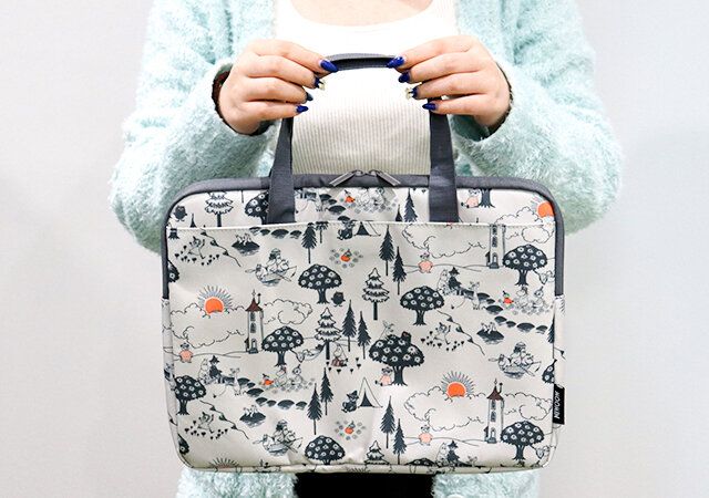 リンネル4月号付録 創刊号 ムーミン PCやタブレットも入るマルチバッグ