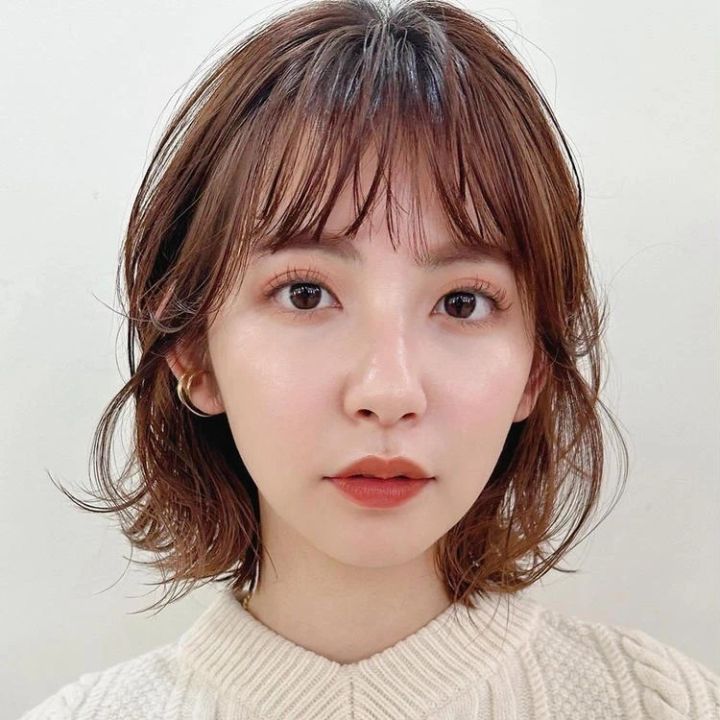 ボブ ヘア 髪型 ヘアスタイル 30代 40代 大人 前髪あり