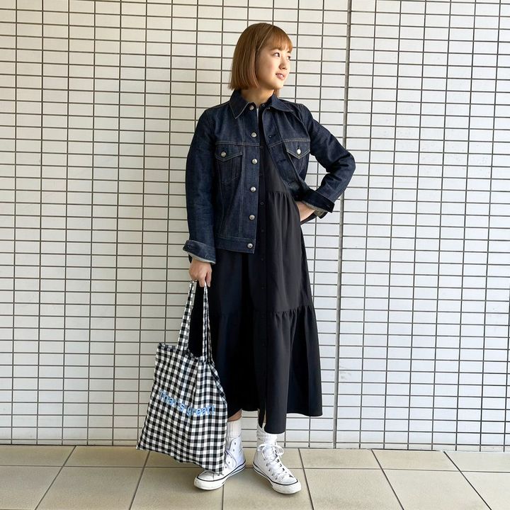 そろそろ春服をはじめよう！《GU》のティアードワンピースでつくるFUDGEスタイル