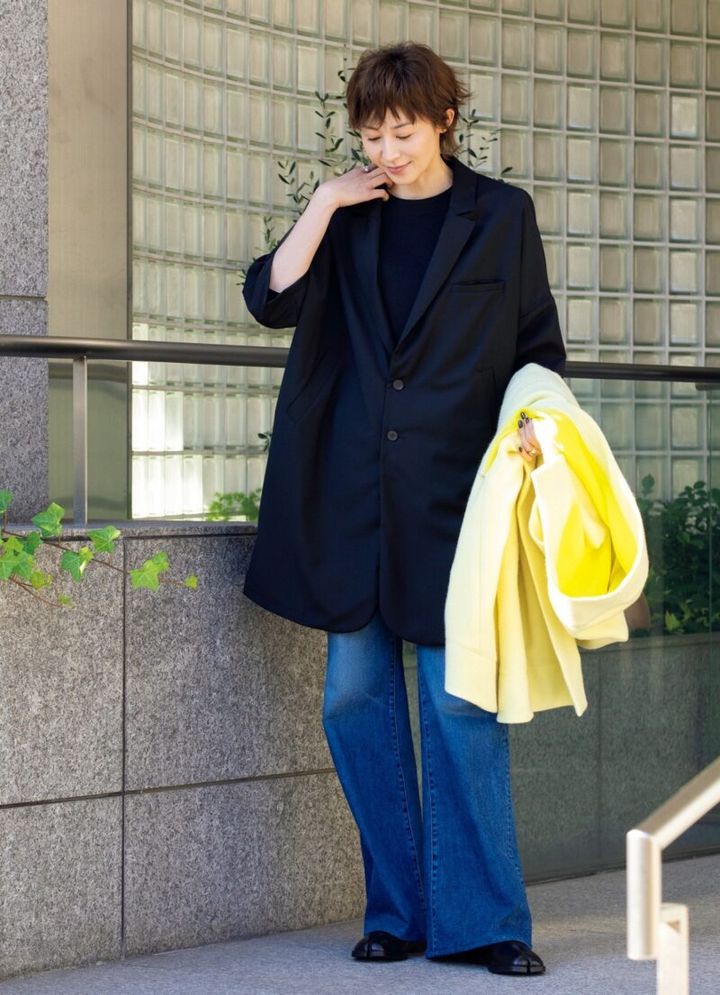 divkaのアウターにマザーのデニム モデルじゅわさんスナップ