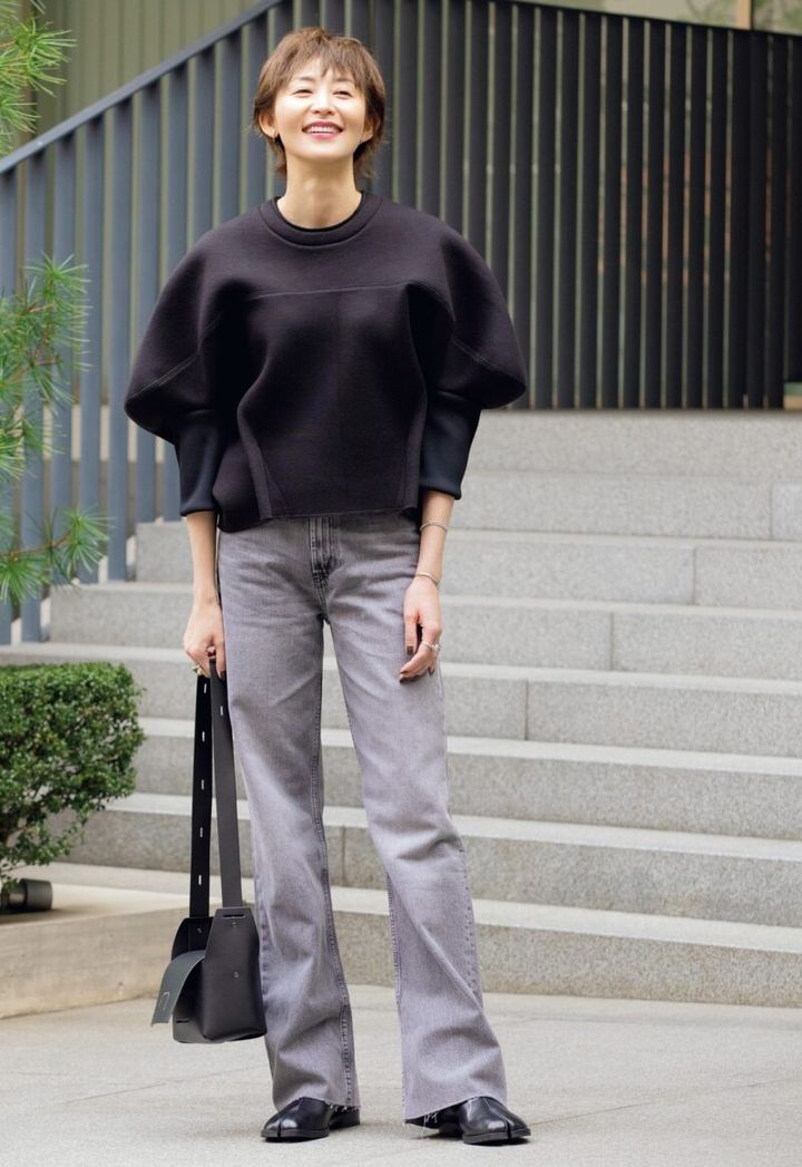 ZARAのデニムパンツ モデルじゅわさんの私服スナップ