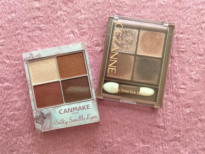 キャンメイクとセザンヌのアイシャドウ
