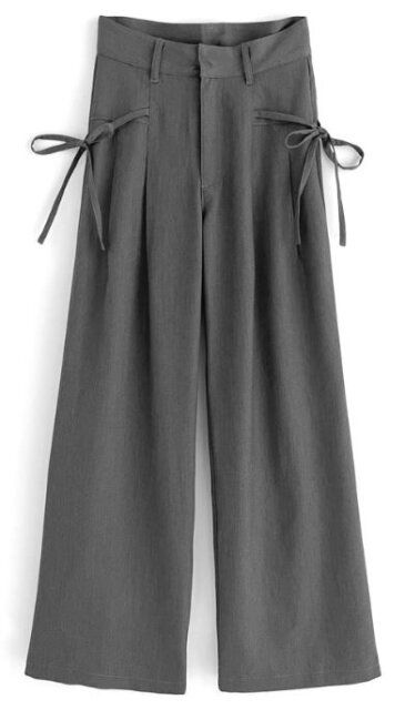 GRLサイドリボンワイドパンツ