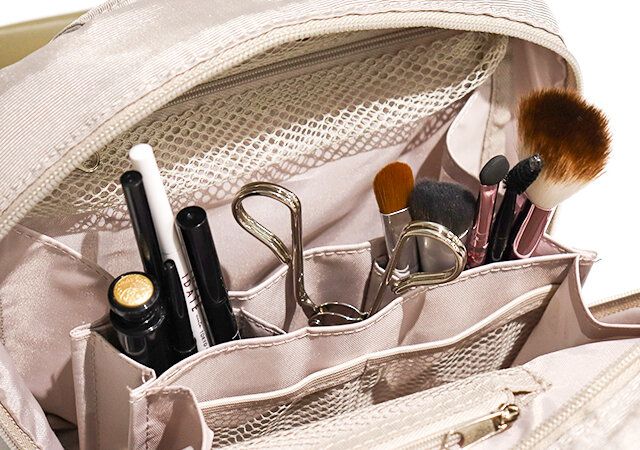 BRILMY 中身が見えて時短がかなう ズボラに優しいコスメポーチ 仕切りポケット