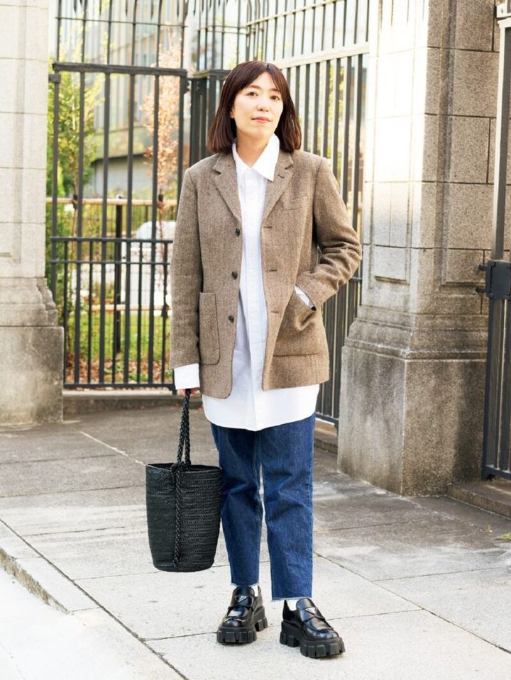 THREEのPR齊藤さんスナップ フローレントのデニムコーデ