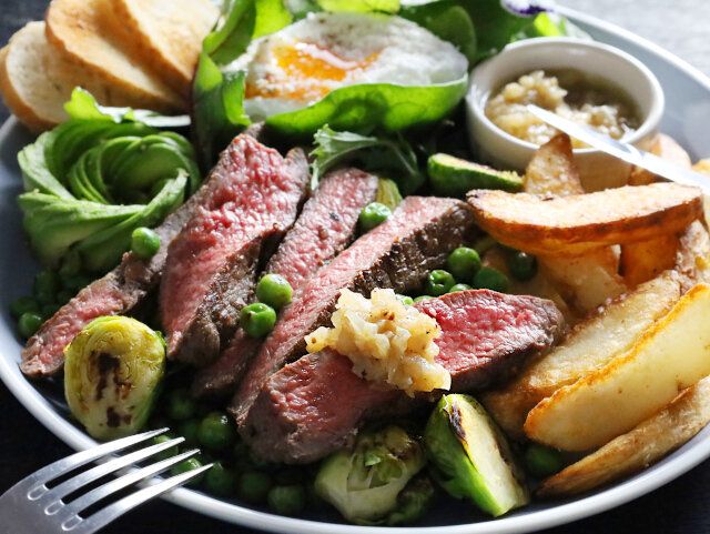 NYストリップステーキランチプレート レシピ 完成