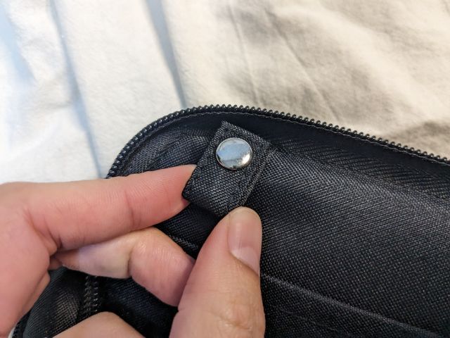 ポーチの留め具