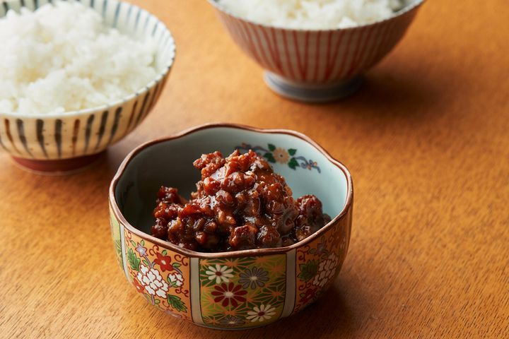 椎茸の旨味が効いた“豚味噌”