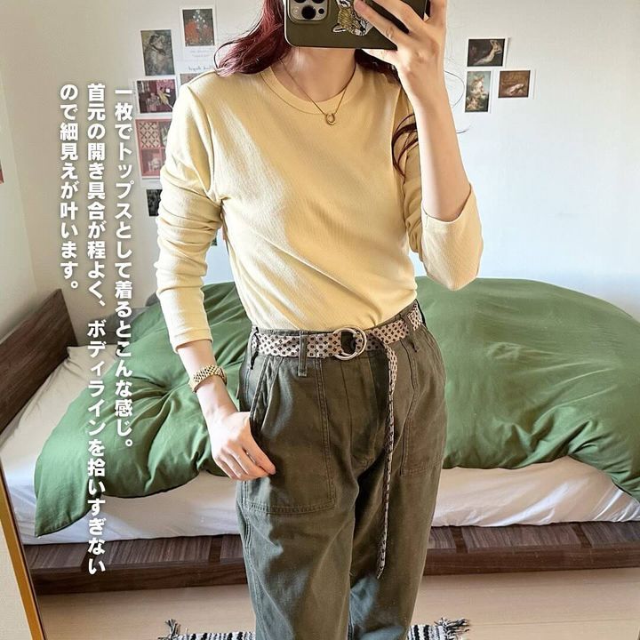 ソフトリブクールネックT_4