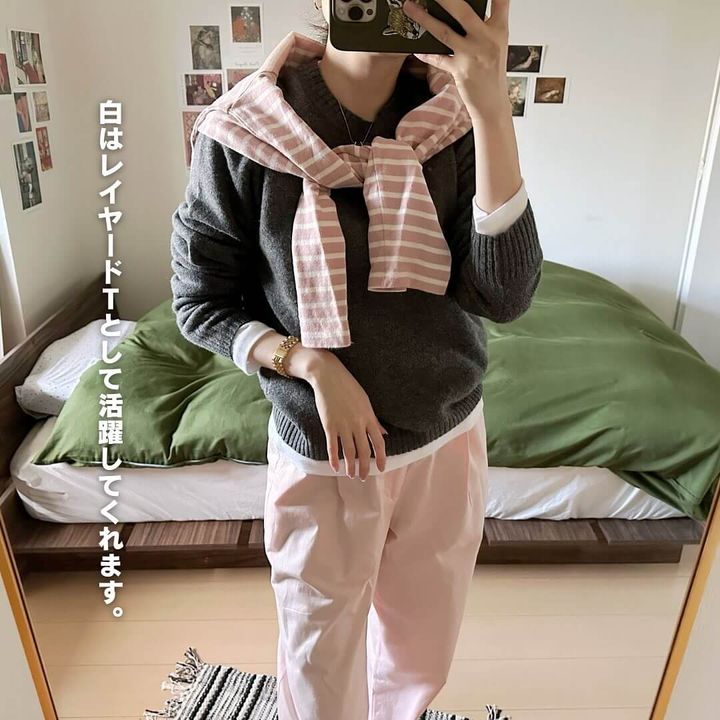 ソフトリブクールネックT_2