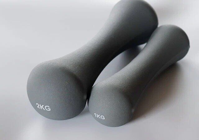 ダイソーのダンベルの1kgと2kg