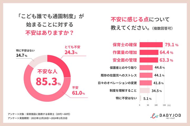 こども誰でも通園制度が始まることに対する不安はありますか？