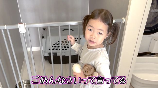 ゲージに入れられたワンコを救いたい！３才児、必死の作戦！