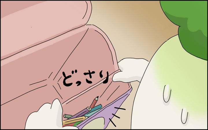 ランドセルの内ポケットにたくさんの鉛筆が…!!