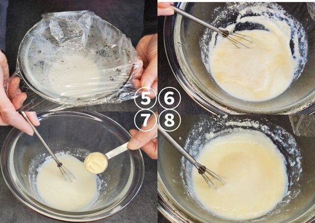 ブロッコリーとウィンナーとエリンギのカルボ風ソース絡め レシピ カルボ風ソースを作る