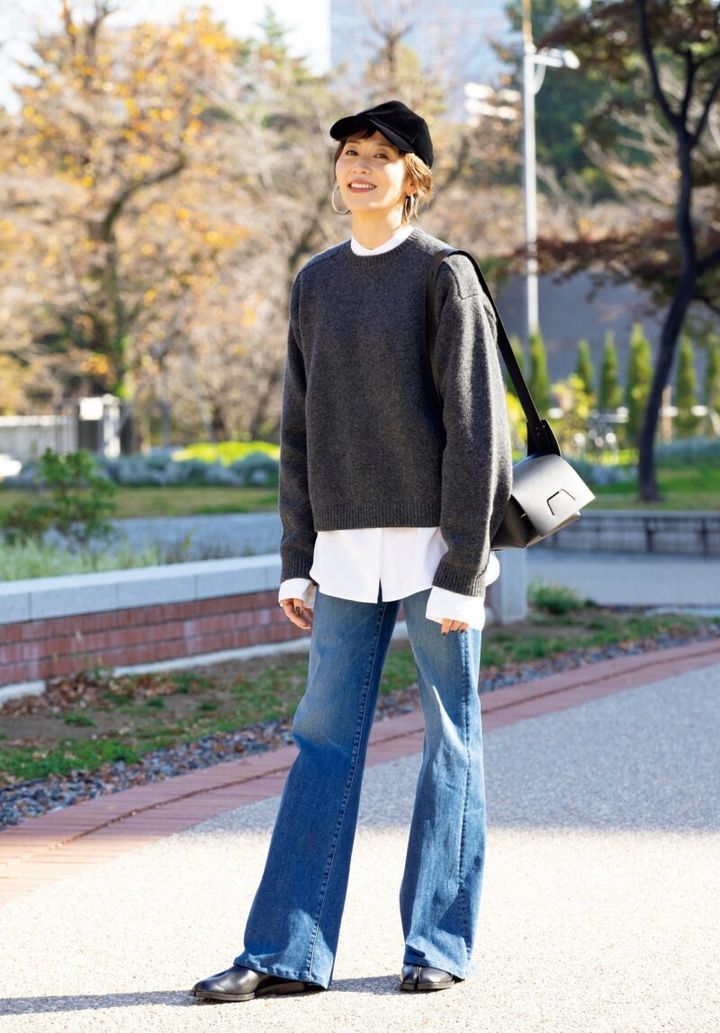 モデルのじゅわさんのデニムスタイル 雑誌グローの人気コーデ 2月号