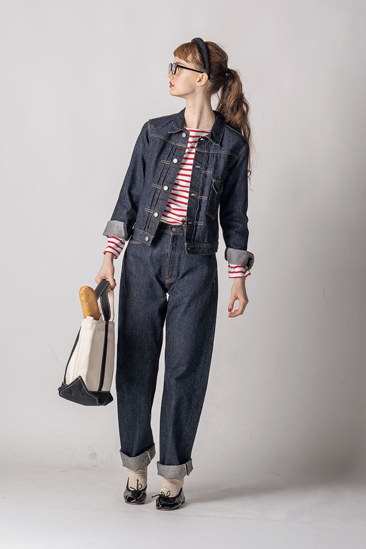 デニム on デニムのコーデはボーダーTとの相性抜群【本日のFUDGE GIRL-2月29日】