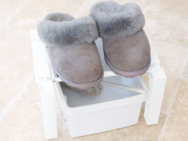 冬物ブーツを収納できるダイソーのシューズラック