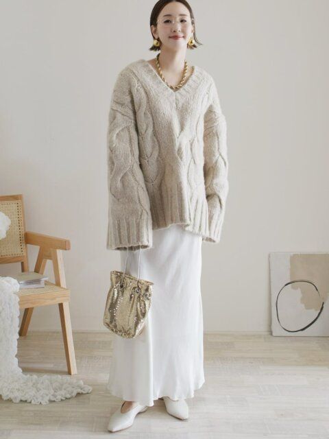 淡色のワントーンコーデ