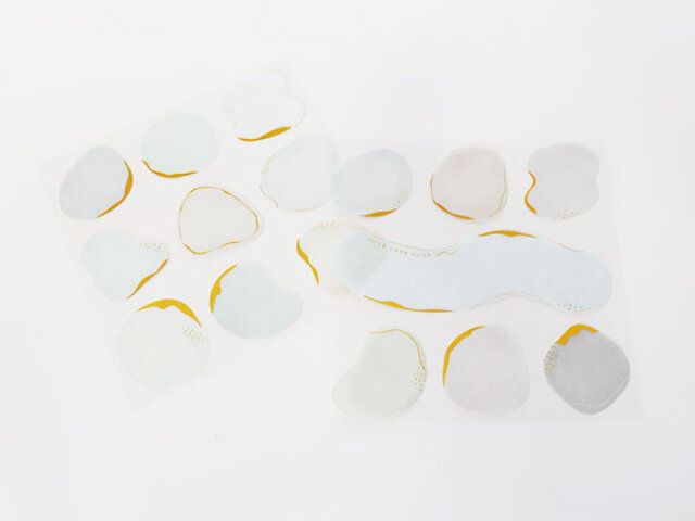 色紙用メッセージ＆タイトルシール マスキング ニュアンス柄の全体像