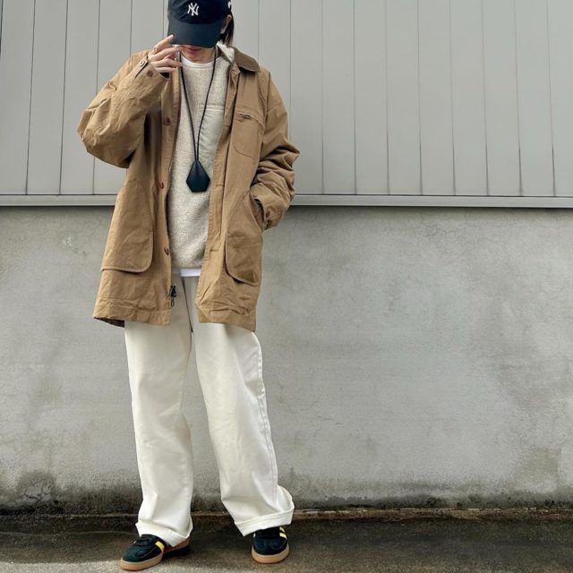 GU「キーネックレス」コーデ1