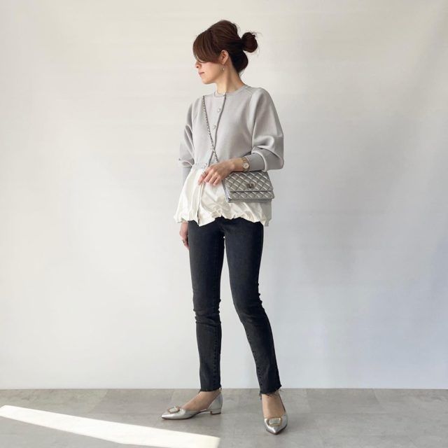 バルーンヘムニットコーデ1