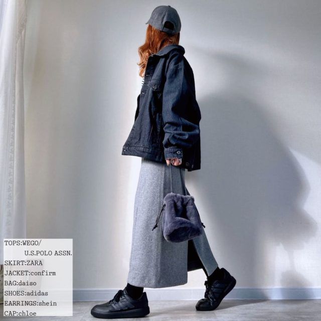 オーバーデニムジャケット（濃いブルー）