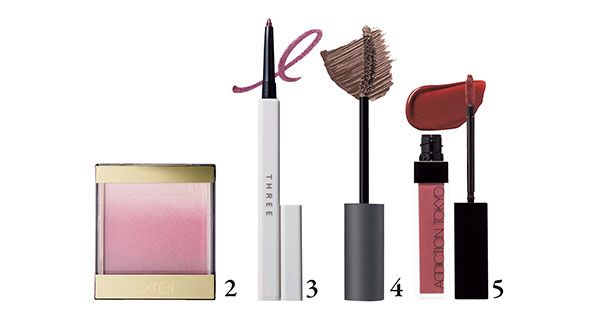 【2】エクセル オーラティック ブラッシュ【3】ソニックインスピレーション アイライナー【4】ケイト マットフローティングマスカラ【5】ザ マット リップ リキッド