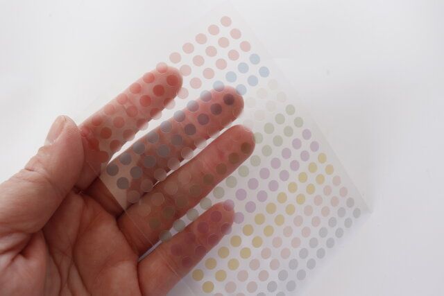 セリアのカラーステッカー 半透明くすみカラー