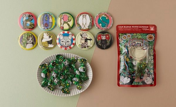 缶バッチ付きキャンディ