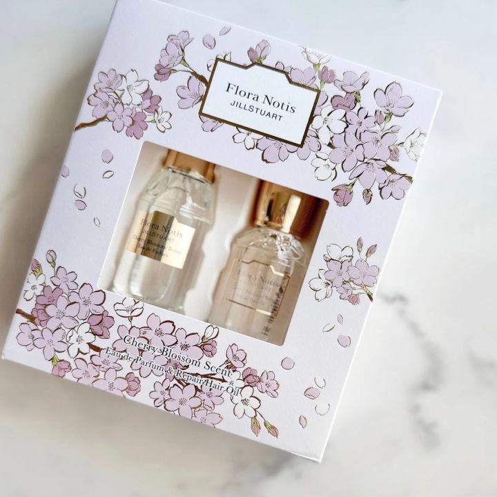 フローラノーティス ジルスチュアート_桜コスメ2024_チェリーブロッサム オードパルファン＆リペアヘアオイル