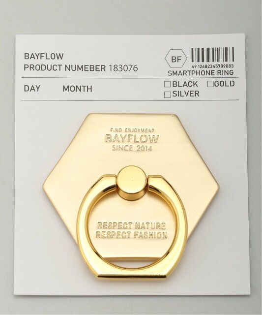 BAYFLOWユニセックスでシンプルなスマホリング