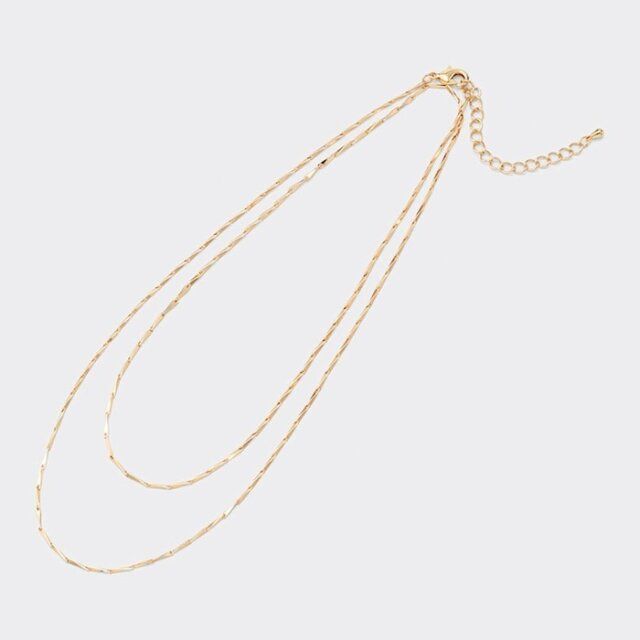 GU トライアングルチェーンロングネックレス