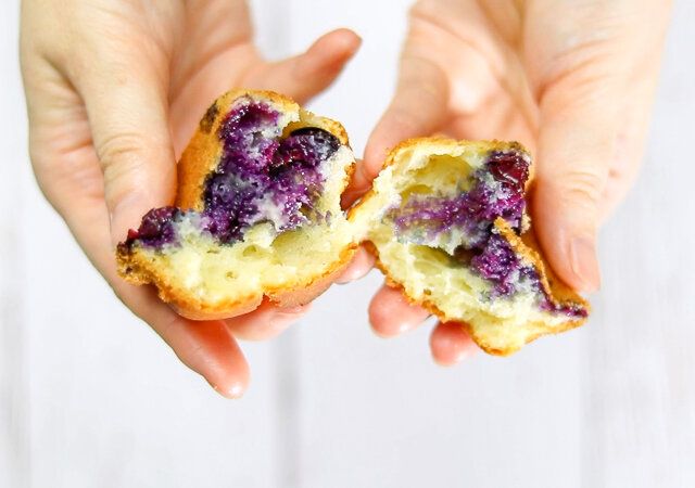 米粉ブルーベリーマフィン レシピ 完成