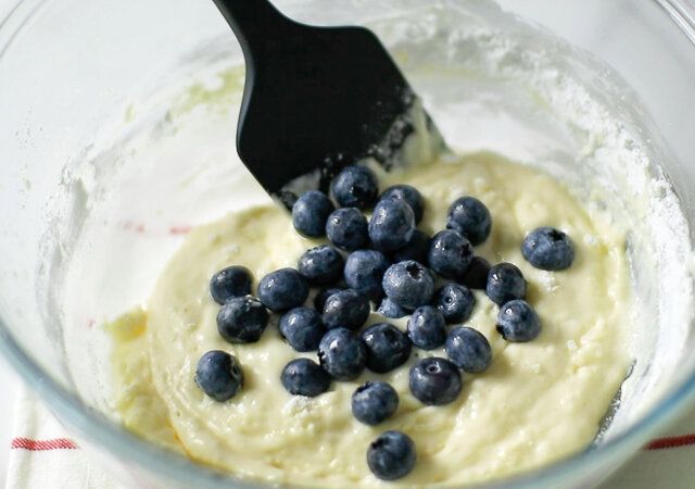 米粉ブルーベリーマフィン レシピ ブルーベリーを加える