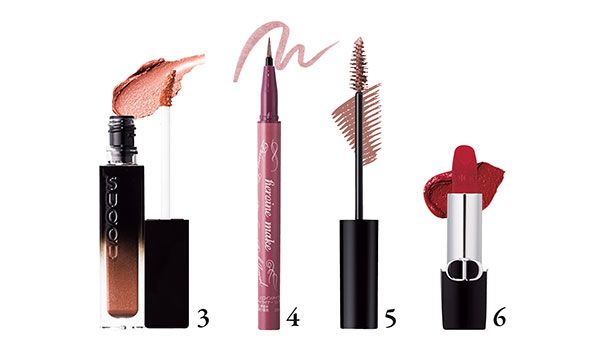 【3】リクイド ラスター アイズ【4】ヒロインメイク プライムリキッドアイライナー リッチジュエル【5】ケイト 3DアイブロウカラーN【6】ルージュ ディオール