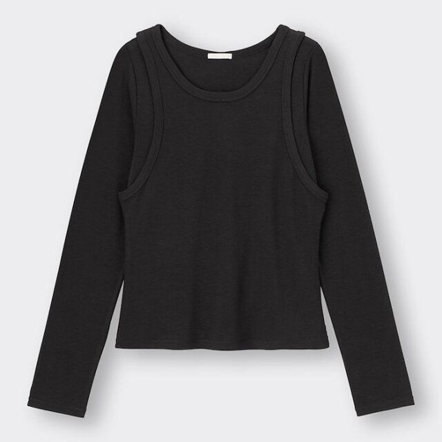 GU 2ピースタンクトップレイヤードT