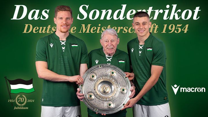 室屋成のハノーファー、「優勝70周年記念」ユニフォームを発表！いつもの赤ではなく“緑シャツ”の理由とは