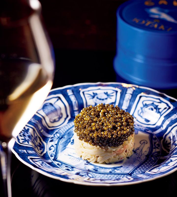銀座『銀座 上瀧』の「オシェトラキャビアの前菜」