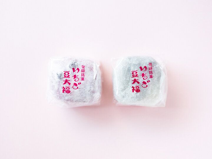 いちご大福のブームを生み出した、大角玉屋の「いちご豆大福」