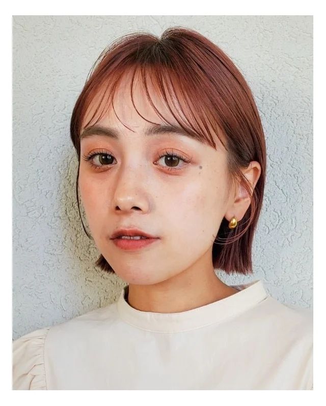 ボブ ヘア 髪型 ヘアスタイル 大人 前髪あり