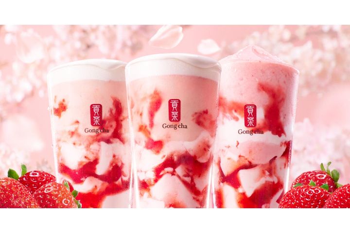 ゴンチャ“春の定番”「いちご杏仁」がパワーアップ！