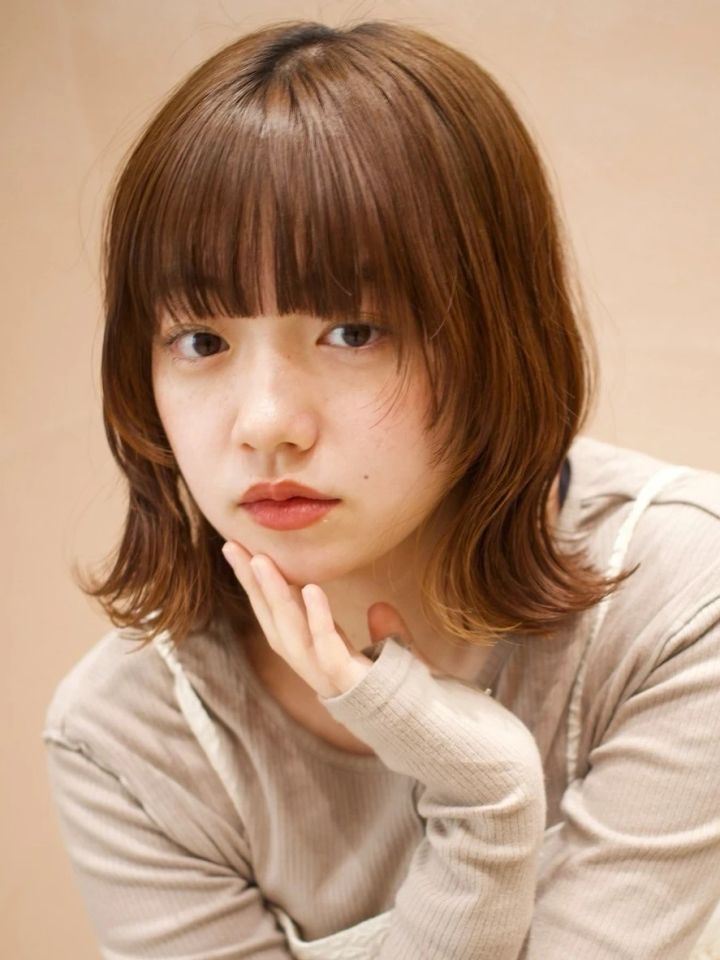 ボブ ヘア 髪型 ヘアスタイル 大人 前髪あり