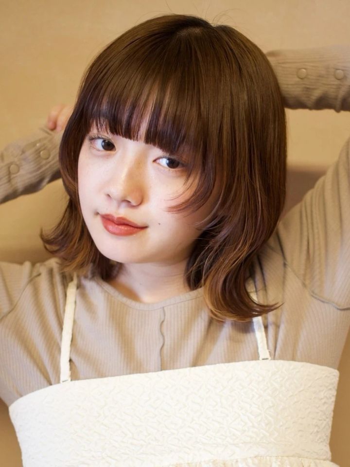 ボブ ヘア 髪型 ヘアスタイル 大人 前髪あり