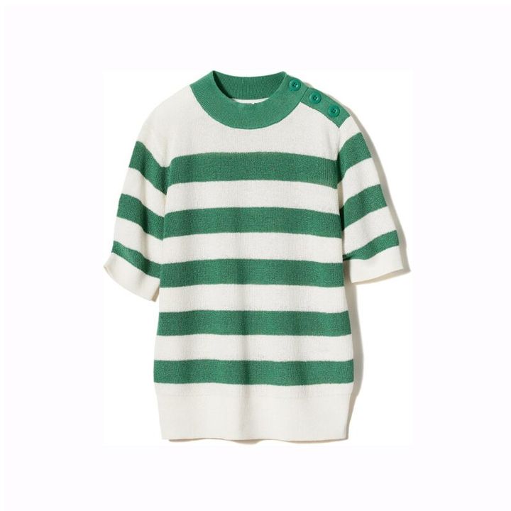 太めボーダートップス ユニクロ アンド コントワー・デ・コトニエ 2024年春夏