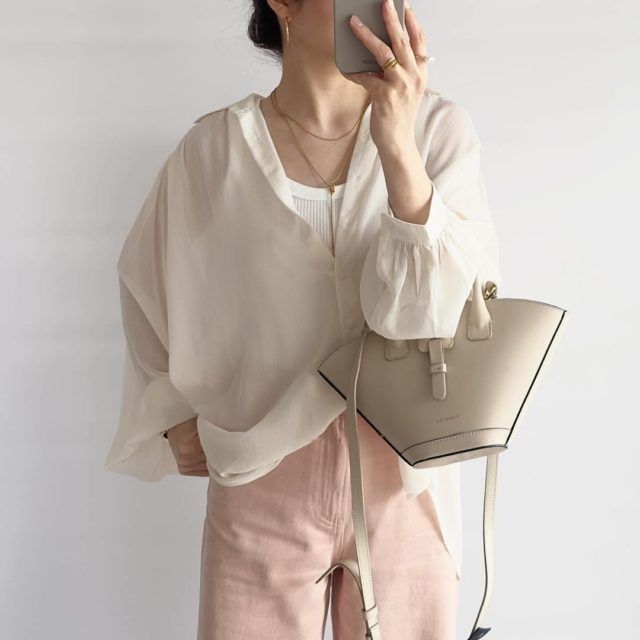 ワイドストレートジーンズピンク