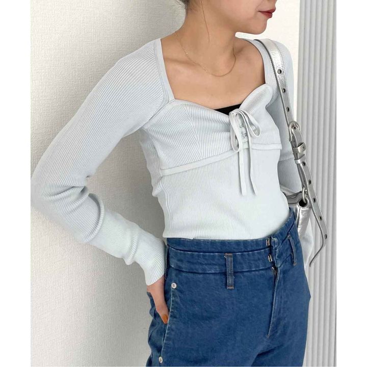 画像: スクエアネックリブニット¥10,780／U by SPICK&SPAN（U by SPICK&SPAN ルミネ池袋店） 出典：U by SPICK&SPAN公式Instagram